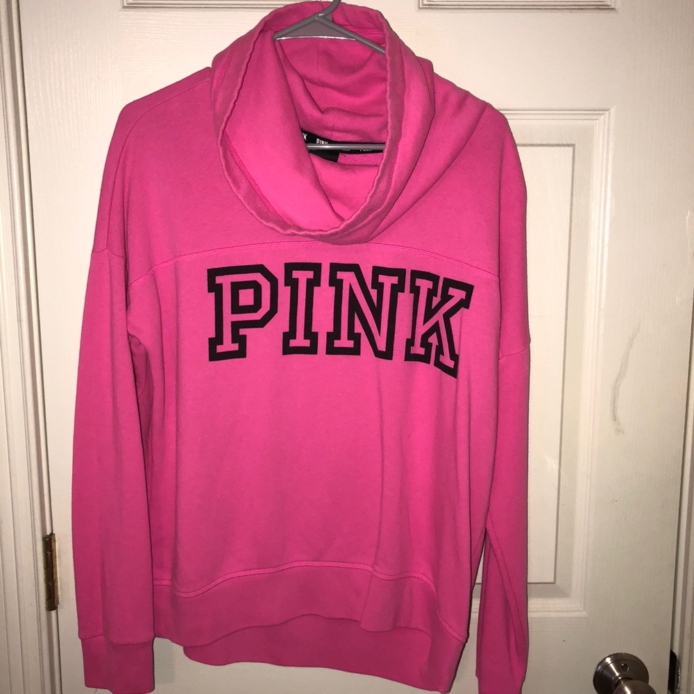 cowl neck PINK sweatshirt